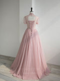 Prom Dress 2025 Blush Beaded High Neck Prom Dress 20652-unique elegant Prom Dresses-Blush-US2-vigocouture