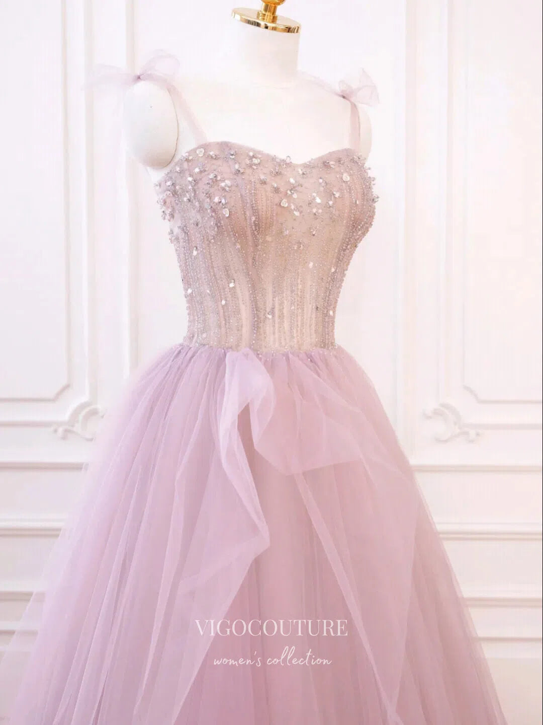 Prom Dress 2025 Blush Beaded Prom Dresses Spaghetti Strap Formal Dresses 21170-unique elegant Prom Dresses-Blush-Custom Size-vigocouture