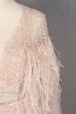 Prom Dress 2025 Blush Beaded Removable Cape Prom Dress 20753-unique elegant Prom Dresses-Blush-US2-vigocouture