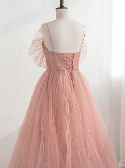 Prom Dress 2025 Blush Bow-Tie Prom Dresses Beaded Spaghetti Strap Formal Dresses 21166-unique elegant Prom Dresses-Blush-Custom Size-vigocouture