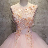 vigocouture-Blush Lace Applique Sweet 16 Dresses Tiered Ball Gown 20425-Prom Dresses-vigocouture-