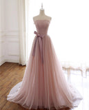 Prom Dress 2025 Blush Pink Strapless A-Line Prom Dresses 20848-unique elegant Prom Dresses-Blush-Custom Size-vigocouture