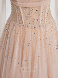 Prom Dress 2025 Blush Pink Tulle Prom Dresses Off the Shoulder Evening Dress 21828-unique elegant Prom Dresses-Blush-US2-vigocouture