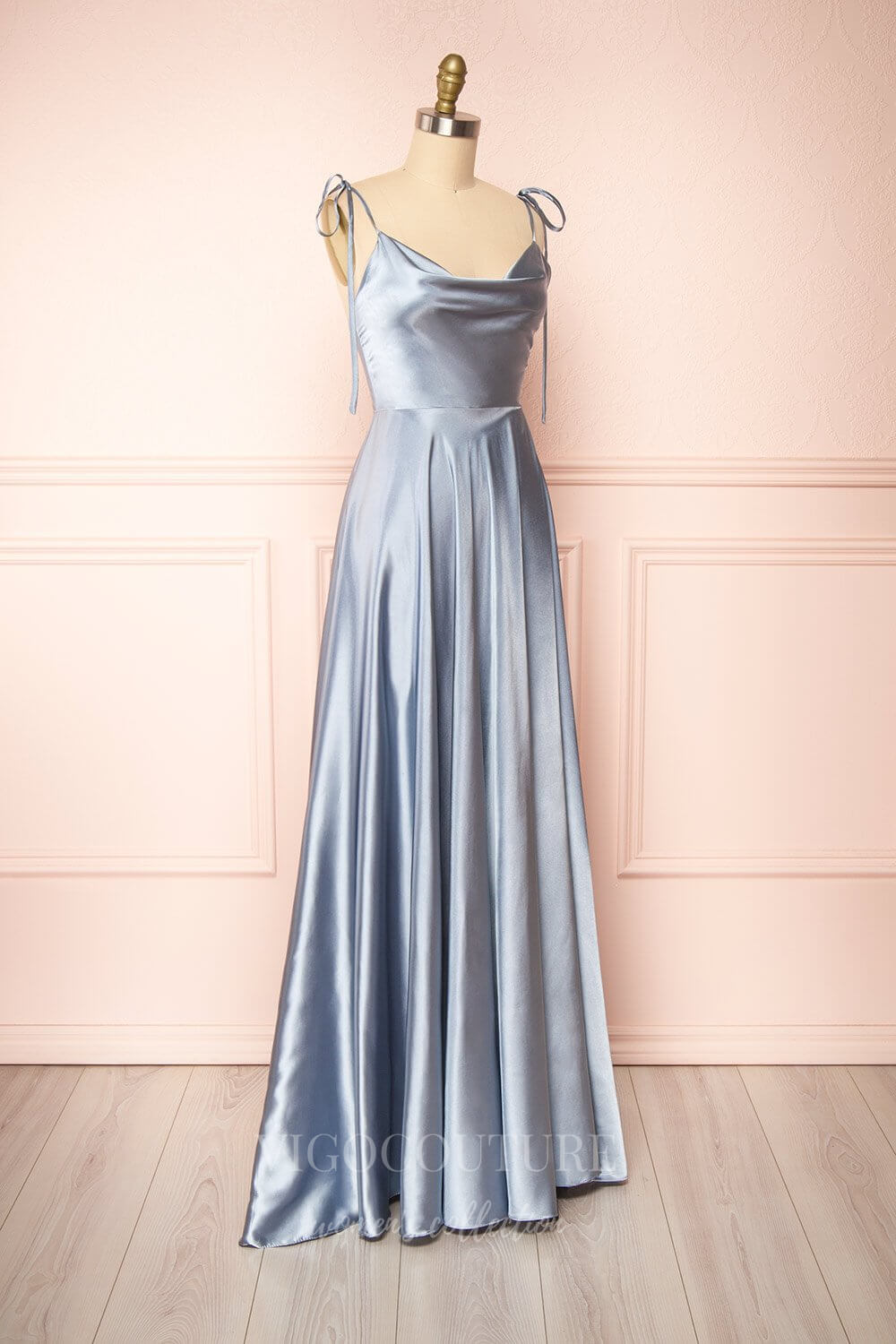 Blush Spaghetti Strap Prom Dress 20575 vigocouture Blush Spaghetti Strap Prom Dress 20575 vigocouture