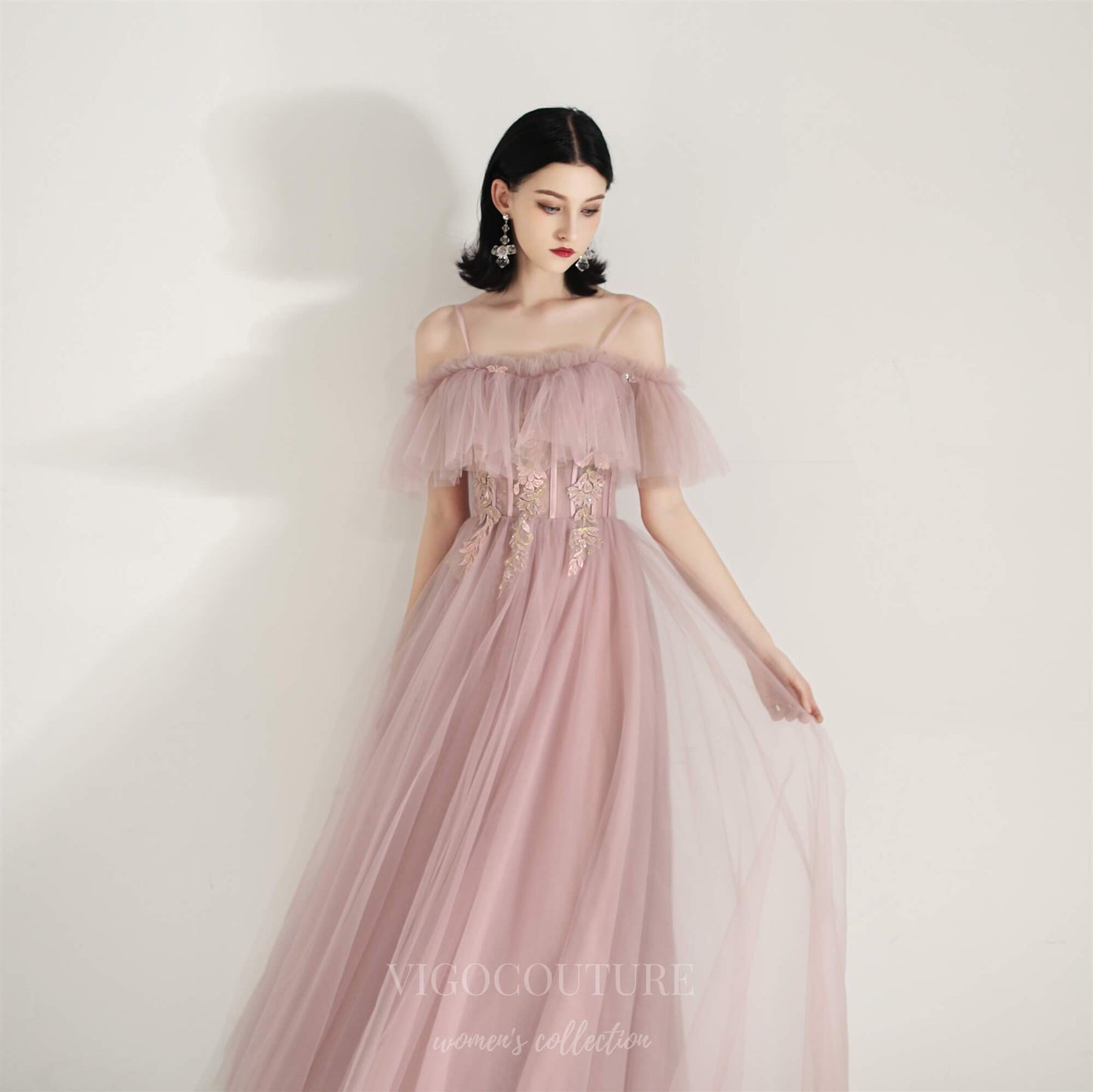 Prom Dress 2025 Blush Spaghetti Strap Prom Dress 20699-unique elegant Prom Dresses-Blush-US2-vigocouture