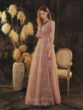 Prom Dress 2025 Blush Spaghetti Strap Prom Dress 20712-unique elegant Prom Dresses-Blush-US2-vigocouture