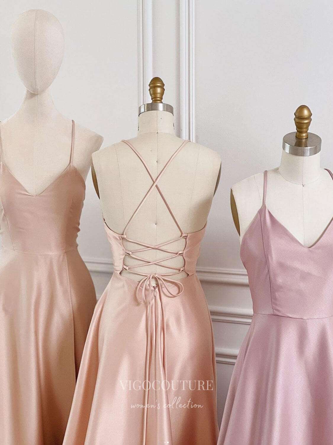 Prom Dress 2025 Blush Spaghetti Strap Prom Dresses Satin Corset Back Evening Dress 21771-unique elegant Prom Dresses-Dusty Pink-US2-vigocouture