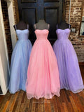 Prom Dress 2025 Blush Spaghetti Strap Prom Dresses Sparkly Tulle Evening Dress 21688B-unique elegant Prom Dresses-Blush-US2-vigocouture