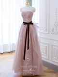 Prom Dress 2025 Blush Strapless Prom Dresses Tulle Formal Dresses 21172-unique elegant Prom Dresses-Blush-Custom Size-vigocouture