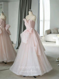 Prom Dress 2025 Blush Strapless Satin Prom Dresses Bow-Tie Evening Gown 22061-unique elegant Prom Dresses-Blush-US2-vigocouture