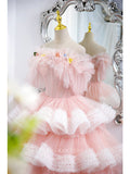 Prom Dress 2025 Blush Tiered Quinceanera Dresses Sparkly Tulle Sweet 16 Dress 21501-unique elegant Prom Dresses-Blush-US2-vigocouture