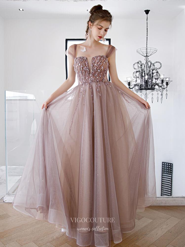 cap sleeve prom dress Dark Navy with Sleeves,Satin Modest Evening Dress,PD004 Gorgeous yet affordable. Dusty Blue A-Line Layers Cap