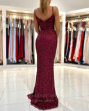 Prom Dress 2025 Burgundy Beaded Sequin Mermaid Prom Dress 20830-unique elegant Prom Dresses-Burgundy-US2-vigocouture