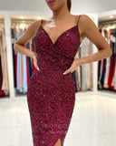 Prom Dress 2025 Burgundy Beaded Sequin Mermaid Prom Dress 20830-unique elegant Prom Dresses-Burgundy-US2-vigocouture