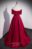 Prom Dress 2025 Burgundy Off the Shoulder Formal Dress A-Line Prom Dresses 21670-unique elegant Prom Dresses-Burgundy-US2-vigocouture