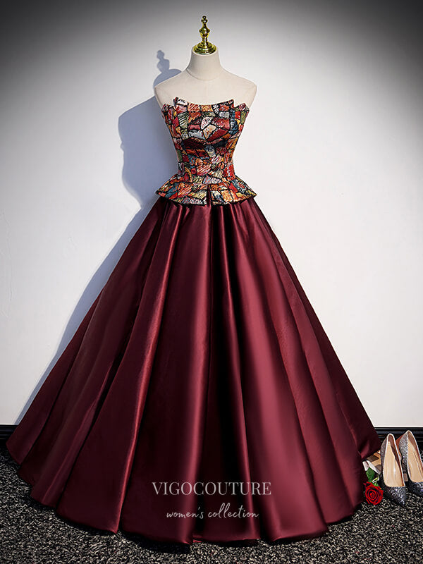 Prom Dress 2025 Burgundy Satin Prom Dresses Removable Sleeve Formal Dresses 21436-unique elegant Prom Dresses-Burgundy-US2-vigocouture