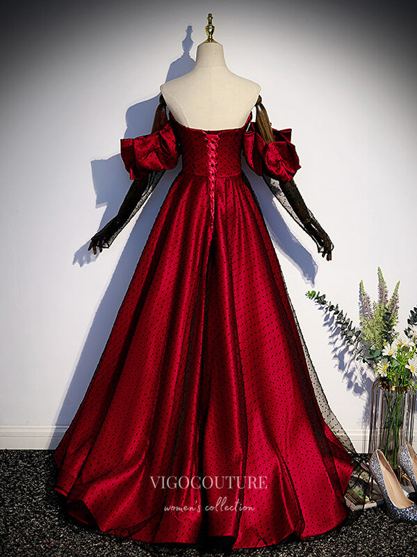 Prom Dress 2025 Burgundy Satin Prom Dresses Removable Sleeve Formal Dresses 21439-unique elegant Prom Dresses-Burgundy-US2-vigocouture