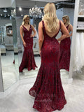 Prom Dress 2025 Burgundy Sequin Mermaid Prom Dress 20940-unique elegant Prom Dresses-Burgundy-US2-vigocouture