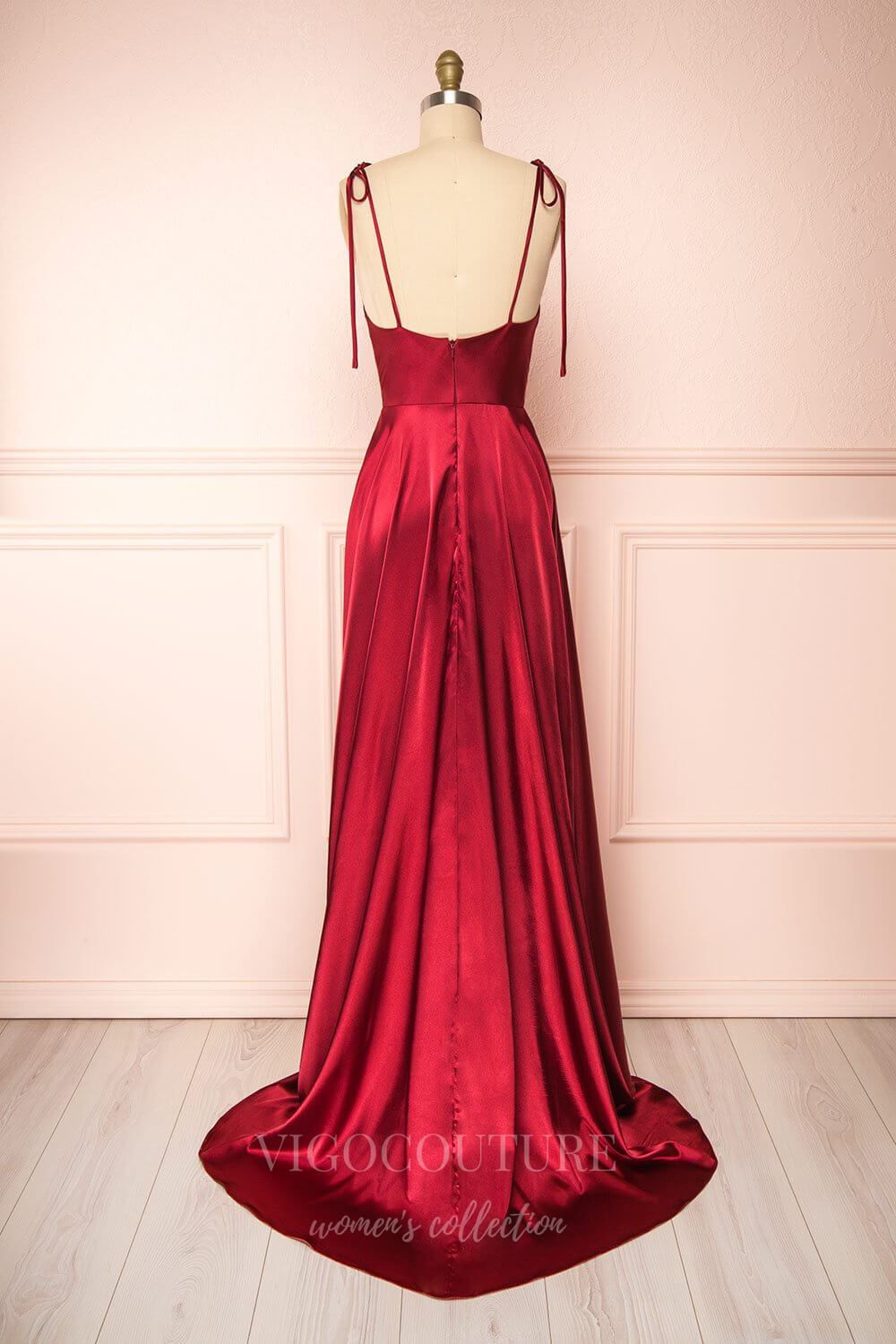 Burgundy Spaghetti Strap Prom Dress 20576 Blue / US16 Burgundy Spaghetti Strap Prom Dress 20576 Blue / US16