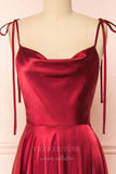 Prom Dress 2025 Burgundy Spaghetti Strap Prom Dress 20576-unique elegant Prom Dresses-Burgundy-US2-vigocouture