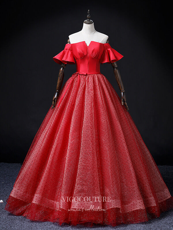 Burgundy Tulle Quinceanera Dresses Off the Shoulder Princess Dresses 21362 Burgundy / US14 Burgundy Tulle Quinceanera Dresses Off the Shoulder Princess Dresses 21362 Burgundy / US14