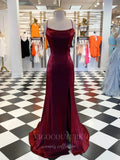 Prom Dress 2025 Burgundy Velvet Mermaid Prom Dress 20624-unique elegant Prom Dresses-Burgundy-US2-vigocouture