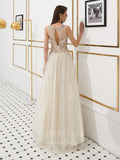 Prom Dress 2025 Champagne Beaded A-Line Prom Dress 20274-unique elegant Prom Dresses-Champagne-US2-vigocouture