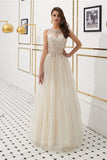 Prom Dress 2025 Champagne Beaded A-Line Prom Dress 20274-unique elegant Prom Dresses-Champagne-US2-vigocouture