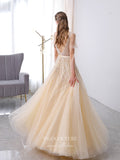 Prom Dress 2025 Champagne Beaded Prom Dresses A-Line Formal Dresses 21509-unique elegant Prom Dresses-Champagne-US2-vigocouture