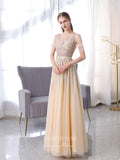 Prom Dress 2025 Champagne Beaded Prom Dresses A-Line Formal Dresses 21509-unique elegant Prom Dresses-Champagne-US2-vigocouture