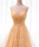 Prom Dress 2025 Champagne Layered Ruffle Prom Dresses Spaghetti Strap Evening Dress 21679-unique elegant Prom Dresses-Champagne-US2-vigocouture