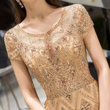 Prom Dress 2025 Champagne Mermaid Beaded Prom Dresses 20010-unique elegant Prom Dresses-Champagne-US2-vigocouture