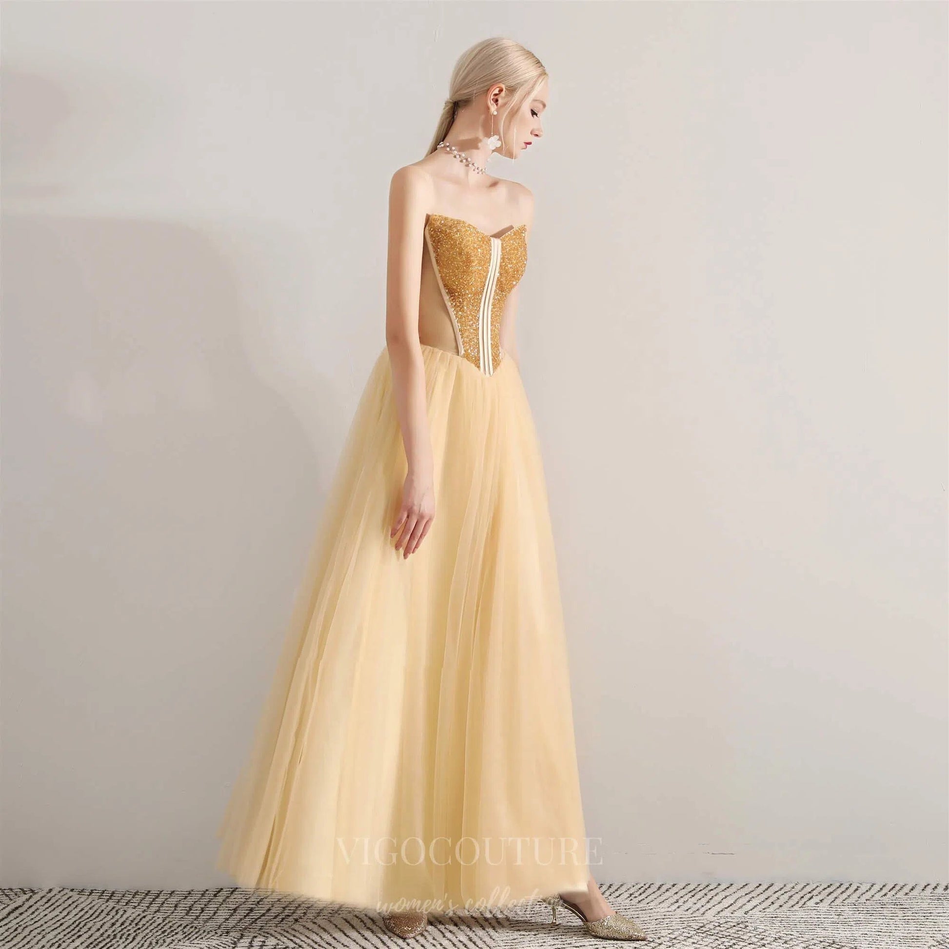 Prom Dress 2025 Champagne Strapless Prom Dress 20700-unique elegant Prom Dresses-Champagne-US2-vigocouture