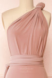 Prom Dress 2025 Convertible Bridesmaid Dress Stretchable Woven Dress Pleated Prom Dress Multiway Dress 20860-Blush-unique elegant Prom Dresses-Blush-US2-vigocouture