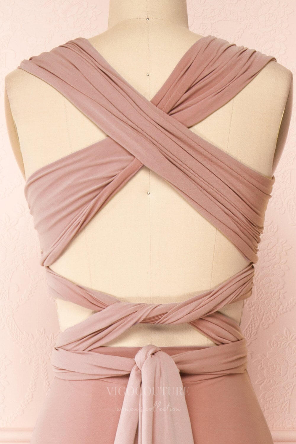 Convertible Bridesmaid Dress Stretchable Woven Dress Pleated Prom Dress Multiway Dress 20860-Blush Blush / US6 Convertible Bridesmaid Dress Stretchable Woven Dress Pleated Prom Dress Multiway Dress 20860-Blush Blush / US6