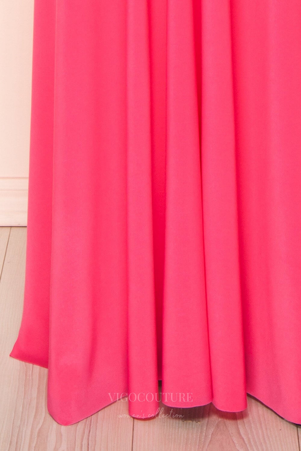 Prom Dress 2025 Convertible Bridesmaid Dress Stretchable Woven Dress Pleated Prom Dress Multiway Dress 20860-Hot Pink-unique elegant Prom Dresses-Hot Pink-US2-vigocouture