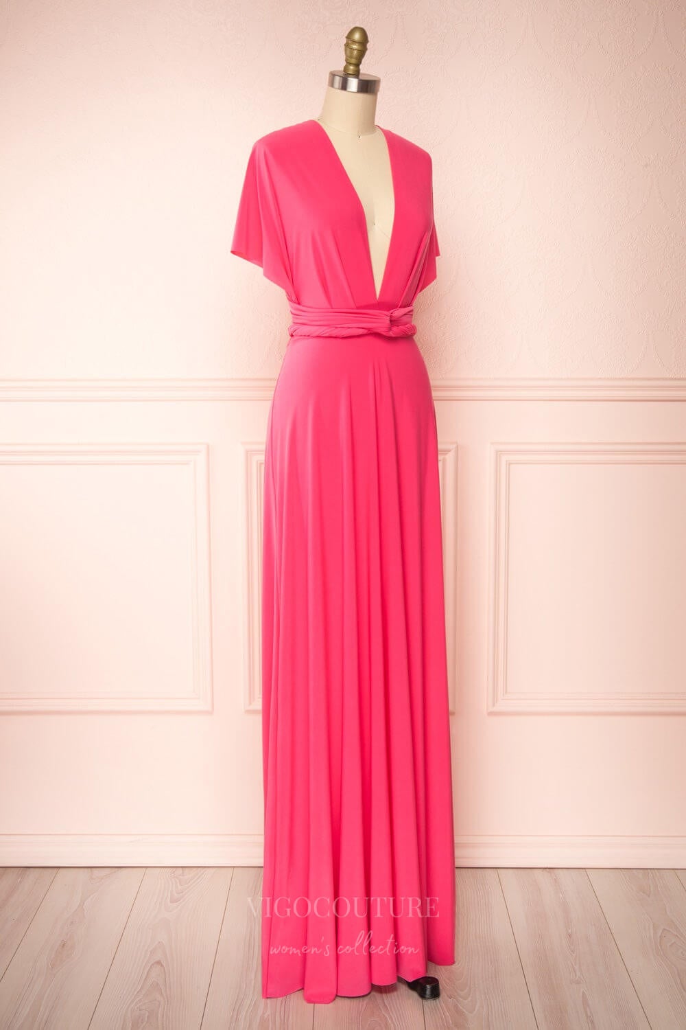 Convertible Bridesmaid Dress Stretchable Woven Dress Pleated Prom Dres vigocouture Convertible Bridesmaid Dress Stretchable Woven Dress Pleated Prom Dres vigocouture