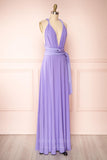 Prom Dress 2025 Convertible Bridesmaid Dress Stretchable Woven Dress Pleated Prom Dress Multiway Dress 20860-Lavender-unique elegant Prom Dresses-Lavender-US2-vigocouture