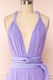 Prom Dress 2025 Convertible Bridesmaid Dress Stretchable Woven Dress Pleated Prom Dress Multiway Dress 20860-Lavender-unique elegant Prom Dresses-Lavender-US2-vigocouture