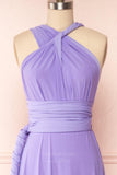 Prom Dress 2025 Convertible Bridesmaid Dress Stretchable Woven Dress Pleated Prom Dress Multiway Dress 20860-Lavender-unique elegant Prom Dresses-Lavender-US2-vigocouture