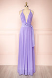 Prom Dress 2025 Convertible Bridesmaid Dress Stretchable Woven Dress Pleated Prom Dress Multiway Dress 20860-Lavender-unique elegant Prom Dresses-Lavender-US2-vigocouture