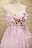 Short Prom Dresses 2025 Cute 3D Flowers Hoco Dresses Strapless Homecoming Dresses hc231-Prom Dresses-vigocouture-vigocouture