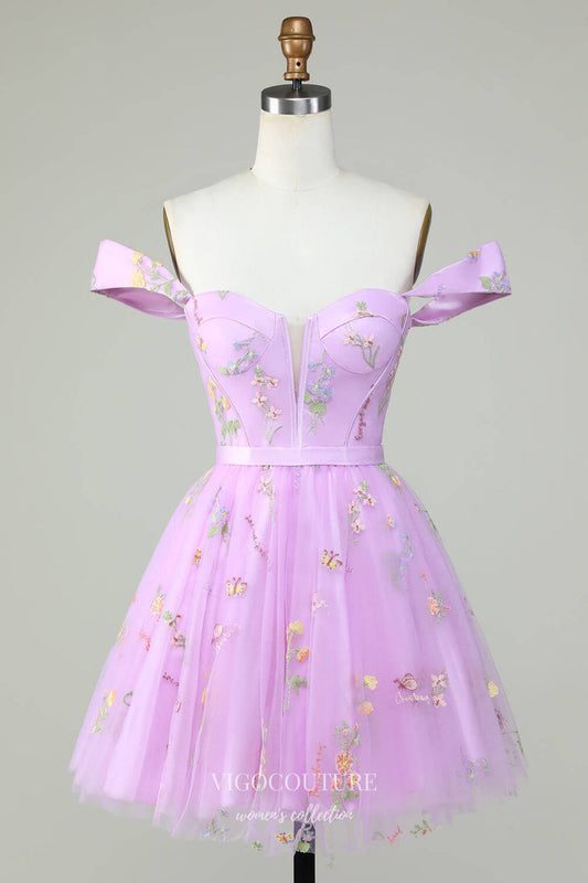 Short Prom Dresses 2025 Cute Lace Applique Homecoming Dress A Line Sweetheart Blue Back to School Dress hc361-Prom Dresses-vigocouture-Pink-Custom Size-vigocouture