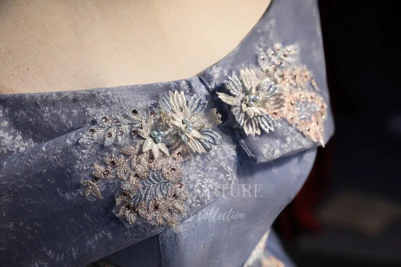 Dusty Blue Quinceañera Dresses Off the Shoulder Ball Gown 20457