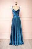 Prom Dress 2025 Dusty Pink Spaghetti Strap Prom Dress 20578-unique elegant Prom Dresses-Blue-US2-vigocouture