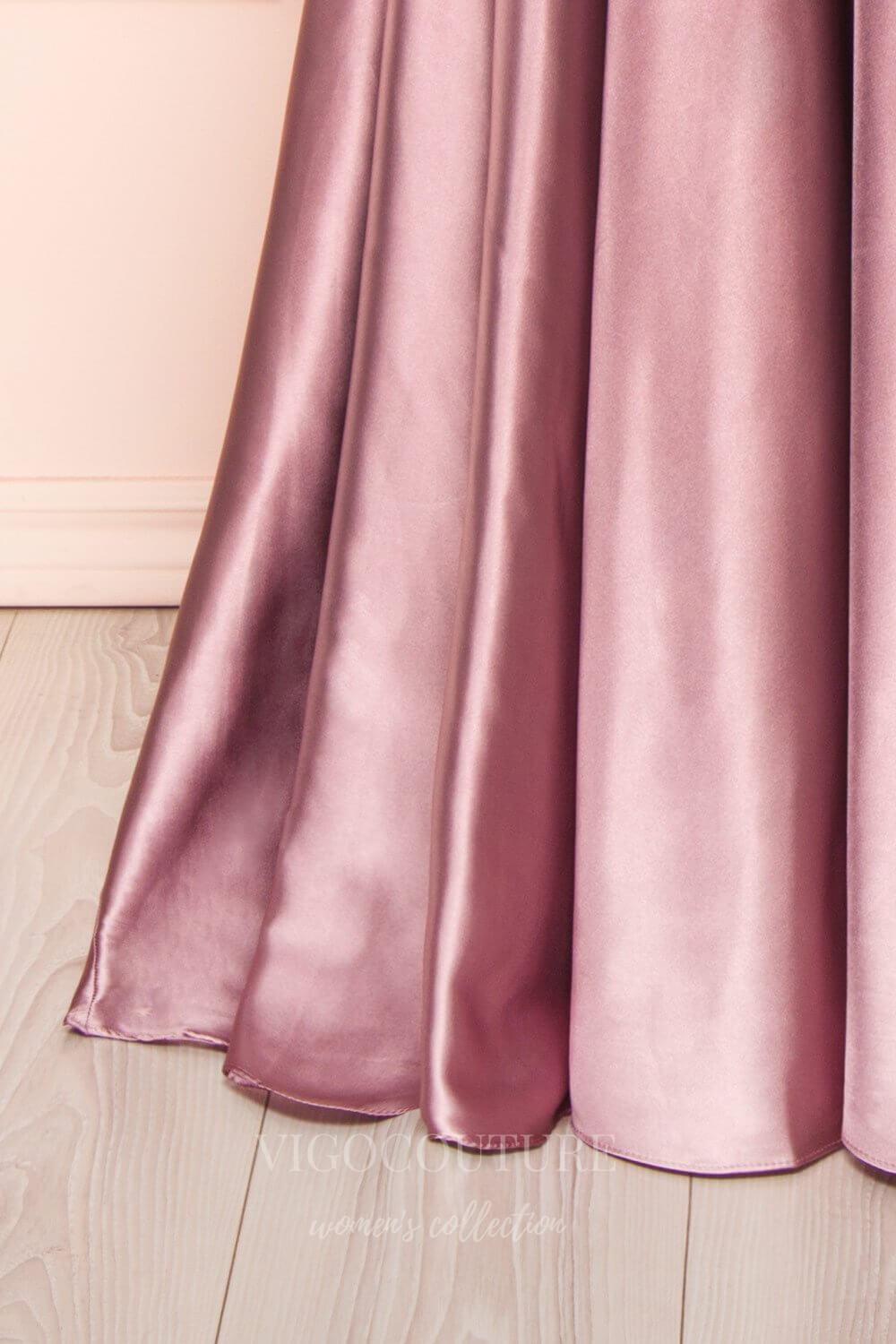 Prom Dress 2025 Dusty Pink Spaghetti Strap Prom Dress 20578-unique elegant Prom Dresses-Dusty Pink-US2-vigocouture