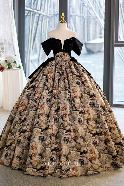 elegant design dresses Kitty Print Satin Prom Dress with Removable Off-the-Shoulder D – vigocouture Wedding Victorian Vampire Gothic Red/black Collared neckline This blue maxi dress Size:110cm--(3-4Yrs)