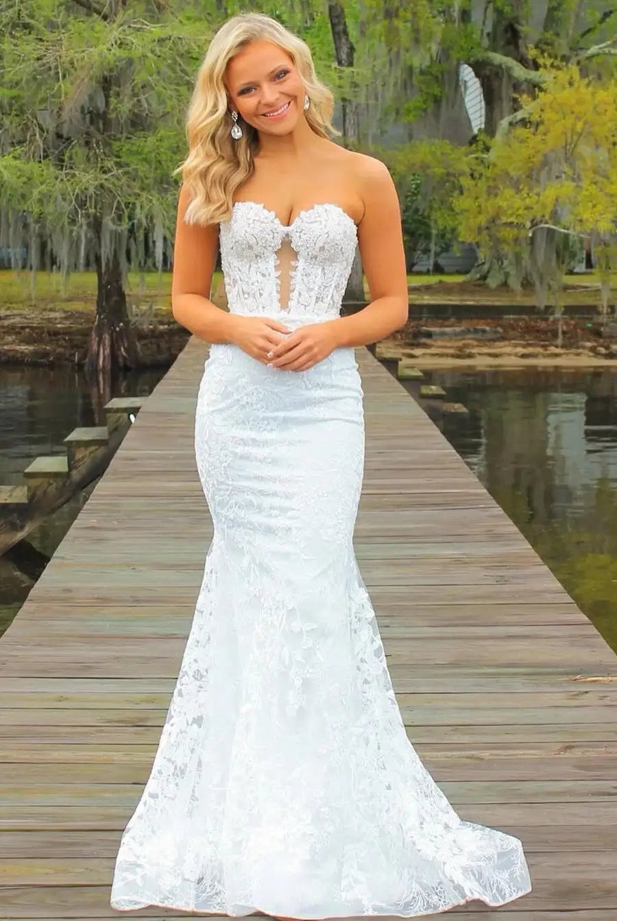 Prom Dresses 2025 to impress Elegant Lace Mermaid Prom Dresses 2025 with Sweetheart Neck & Sheer Boned Bodice – 25118-vigocouture-Ivory-Custom Size-vigocouture