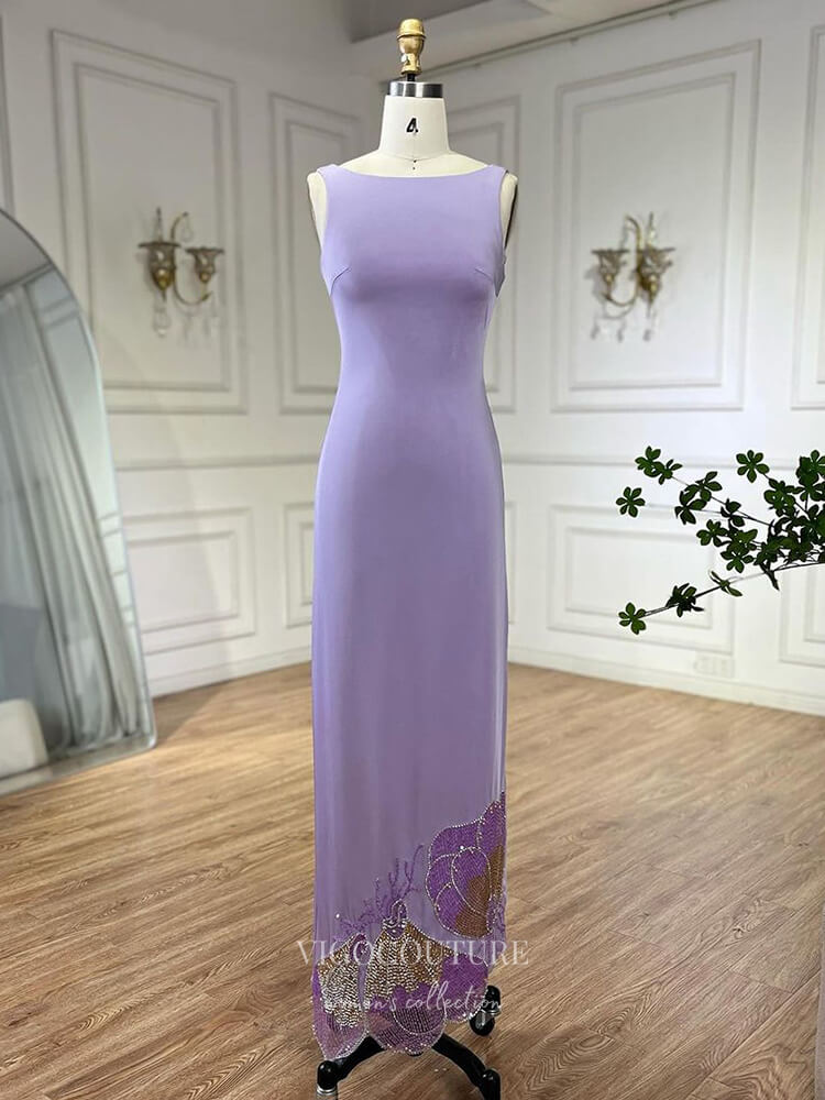 Prom Dress 2025 Elegant Satin Mermaid Prom Dresses with Removable Train Butterfly Lace Formal Dress 24529-unique elegant Prom Dresses-Lavender-US2-vigocouture