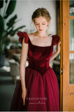 Short Prom Dresses 2025 Elegant Tea-Length Homecoming Dreww with Velvet Bodice and Dotted Tulle Bottom hc062-Prom Dresses-vigocouture-vigocouture